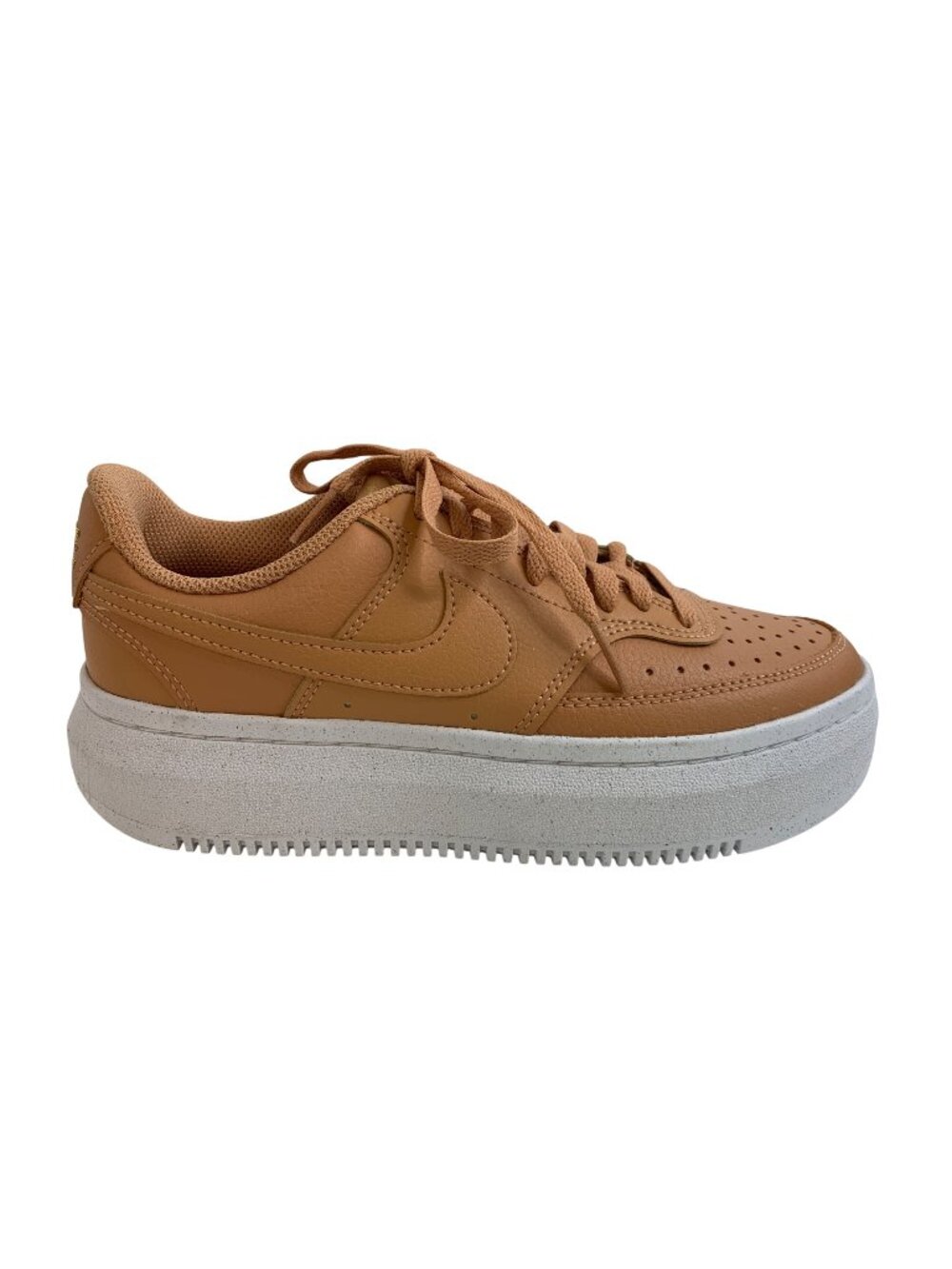 Womens Nike Court Vision Alta Size 8  Light Cognac DM0113-200 Platform EUC Shoe